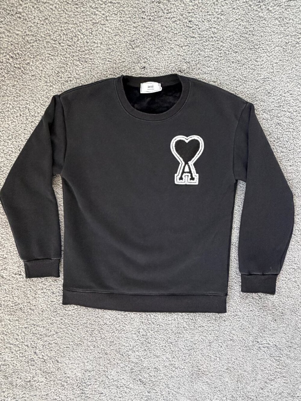 AMI PARIS ALEXANDRE MATTIUSSI "Ami de Coeur" Sweatshirt Sz. Medium -Black Fleece